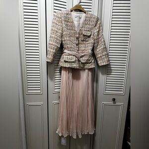 Self-Portrait pink sequin blush dress